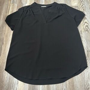 Entro Black V-Neck Blouse